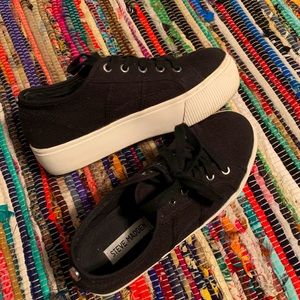 Steve Madden Platform Tennis Shoes Black